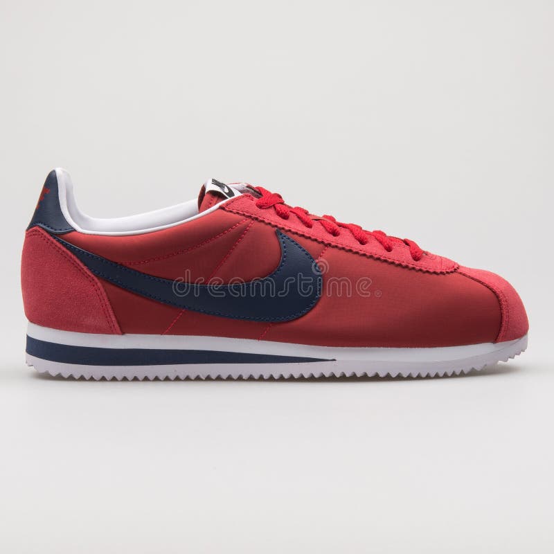 red and navy blue nikes