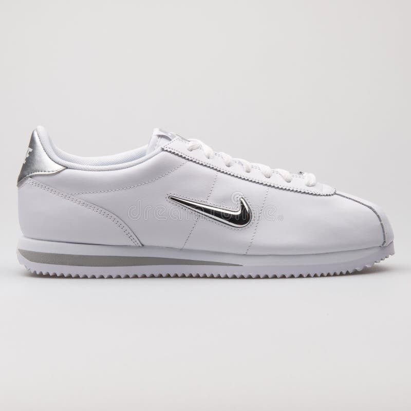 nike cortez metallic silver