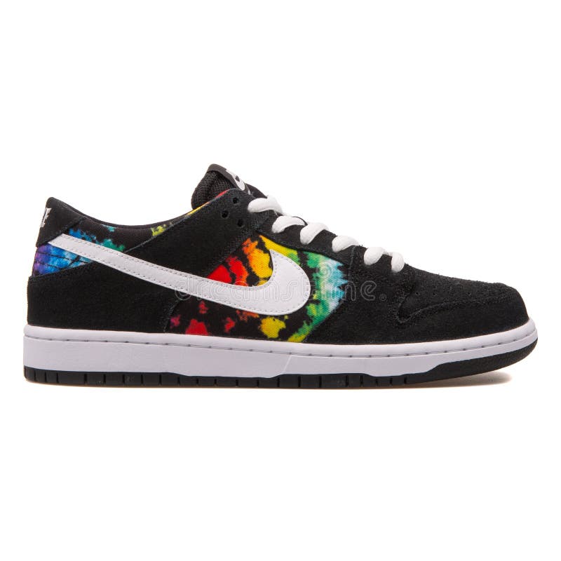 Nike Dunk Low Pro IW Black and Multi Color Sneaker Editorial Stock Image - Image of exercise