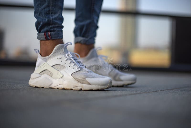Nike Huarache editorial image. Image of jeans, sport -