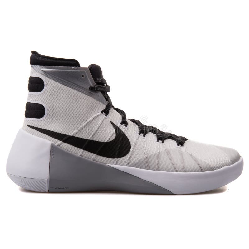Nike Hyperdunk 2015 White, Grey and Black Sneaker Editorial Photo ...