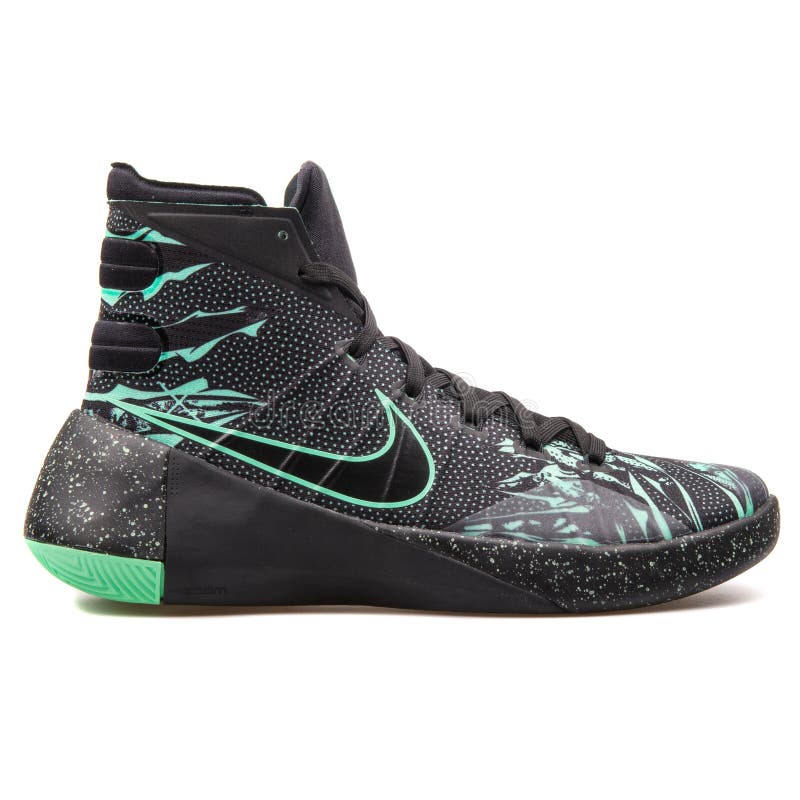 Nike Hyperdunk Zapatillas De Deporte Negras Y Verdes Superiores Imagen Imagen de objeto, cordones: 151920615