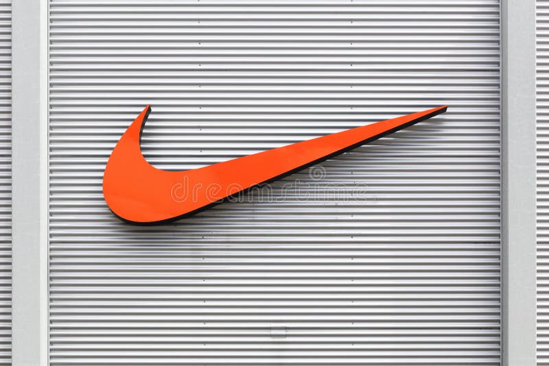 Nike Logo on a Facade of a Store Editorial Photo - Image of american, name:  161151311