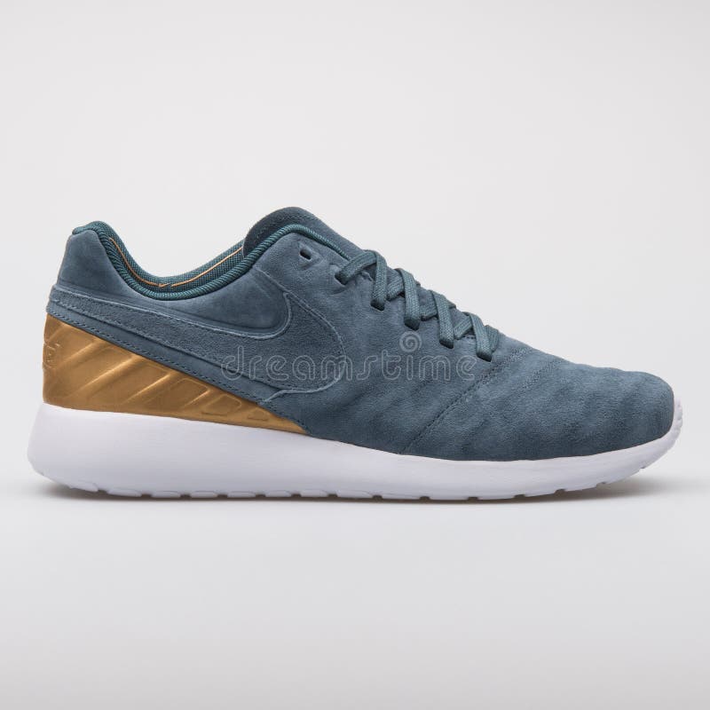 Nike Roshe Tiempo VI FC Blue and Gold Sneaker Editorial Photo - Image of  leather, fashion: 145699246