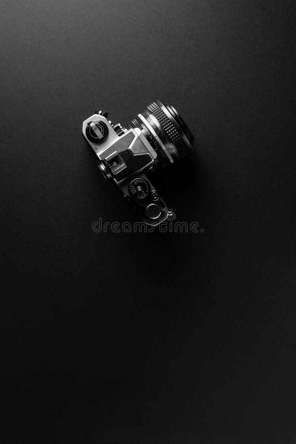 Nikon fm2 on a black background