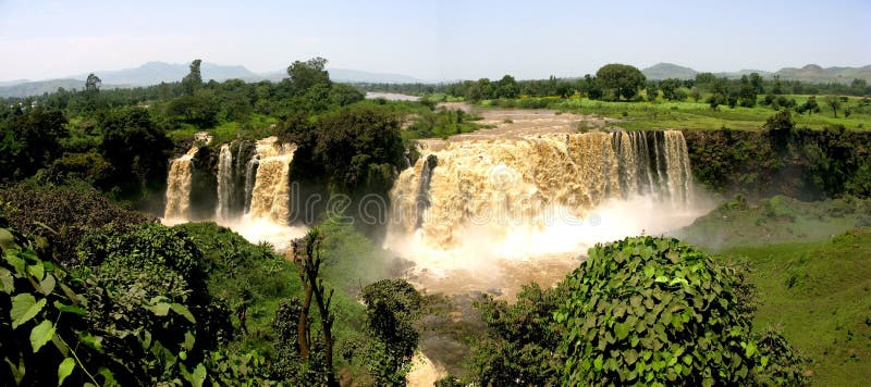 Nile Falls bleue, Ethiopie (panorama)