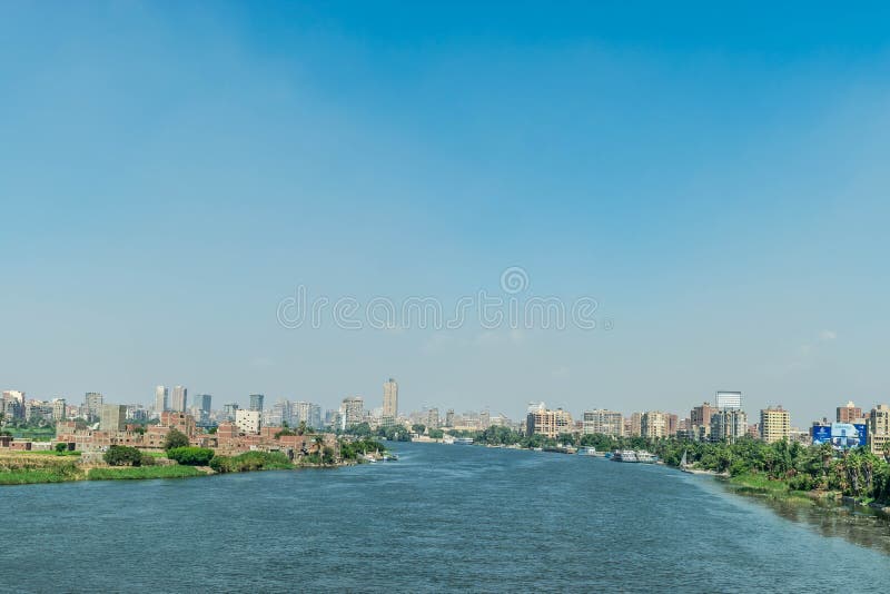 Nile River and Cairo panorama royalty free stock image Nile River and Cairo panorama royalty free stock image