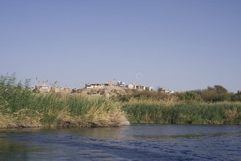 Nile River houses,Aswan