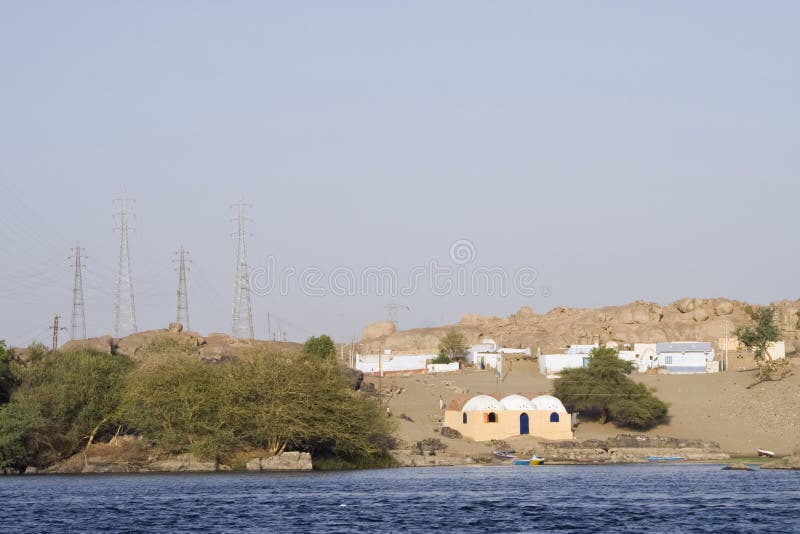 Nile River houses,Aswan