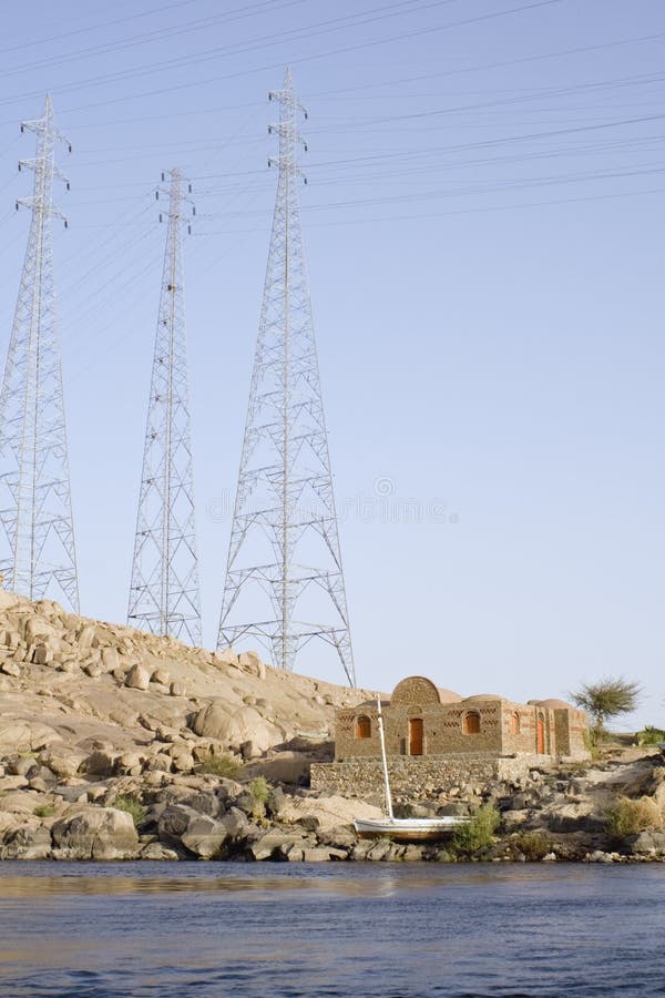 Nile River houses,Aswan