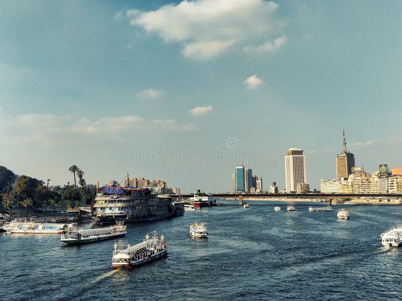 Nile river norther stream of egypt stock image