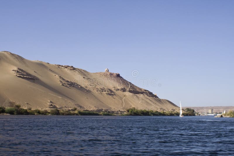 Nile Rivers ,dunes and tombs,Aswan