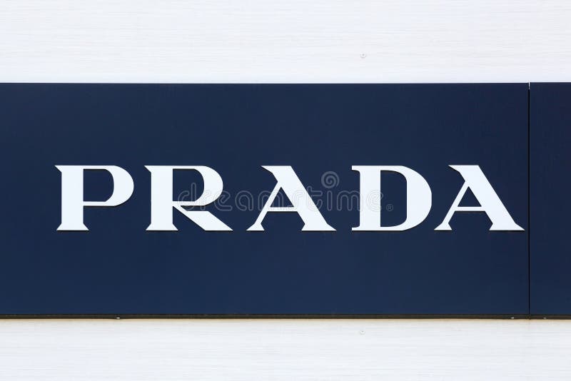 Prada Logo editorial photo. Illustration of world, illustrator - 129085746