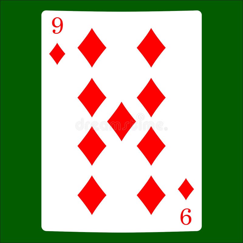 Nine diamonds. Card suit icon vector, playing cards symbols vector royalty free illustration