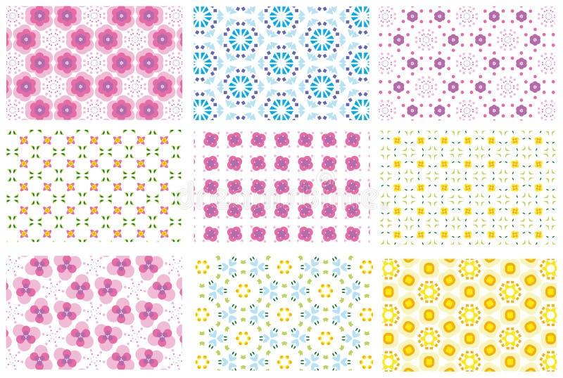 Nine repeated patterns