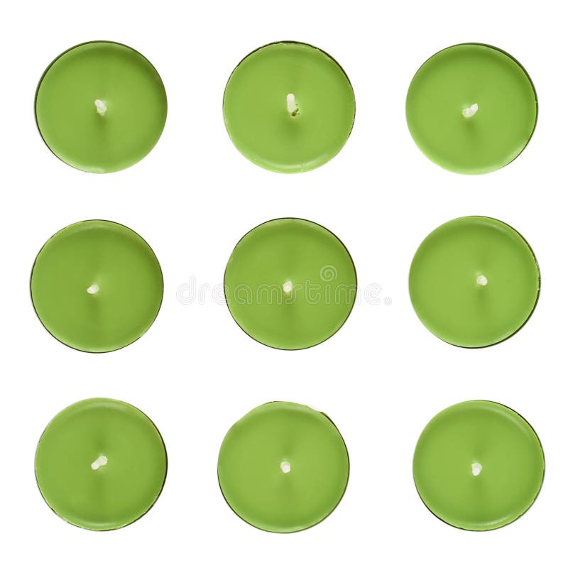 Tea light candles isolated stock photo. Image of peace 45813304