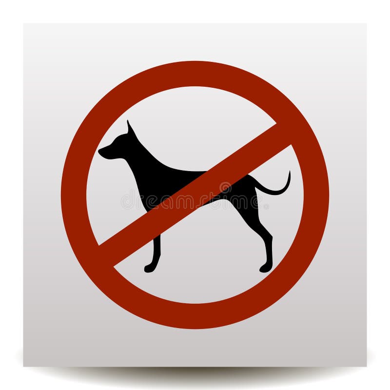 Ningunos perros permitidos Icono de la prohibición del perro libre illustration Ningunos perros permitidos Icono de la prohibición del perro libre illustration