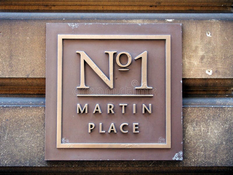 Ningún 1 Martin Place Street Sign fotos de archivo libres de regalías Ningún 1 Martin Place Street Sign fotos de archivo libres de regalías