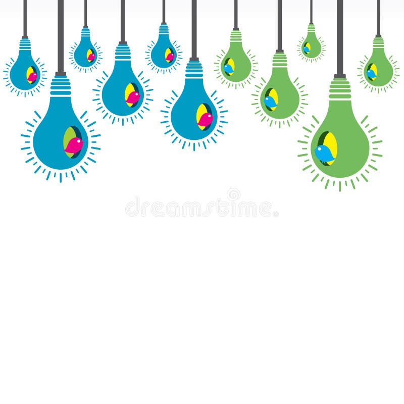 Ninho colorido de bulbo de pássaro ilustração do vetor