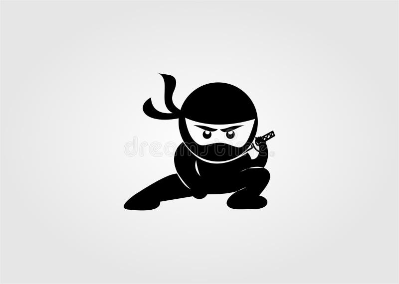 ninja dos desenhos animados em fundo branco 5161837 Vetor no Vecteezy