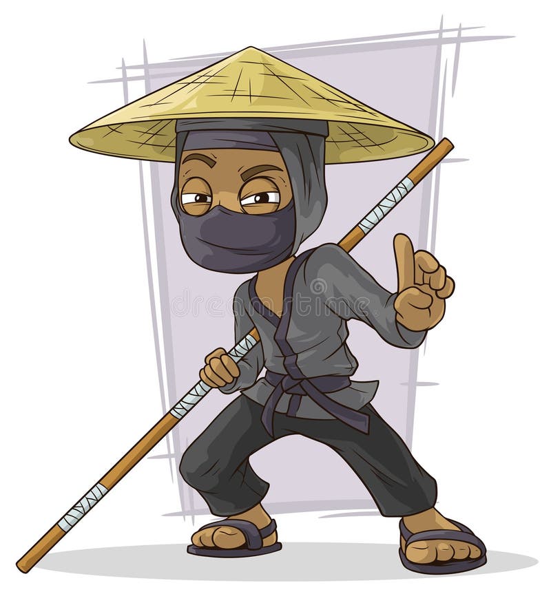 Desenhos animados karatê menino e ninja personagens conjunto vetor imagem  vetorial de GB_Art© 163447220