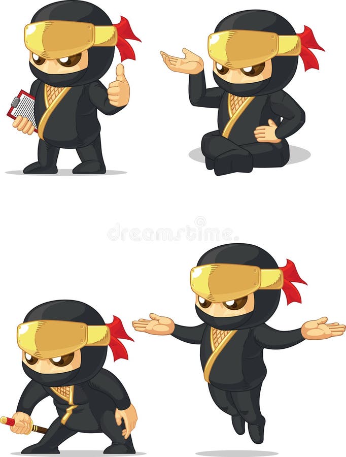 Ninja Customizable Mascot 10 ilustração stock Ninja Customizable Mascot 10 ilustração stock