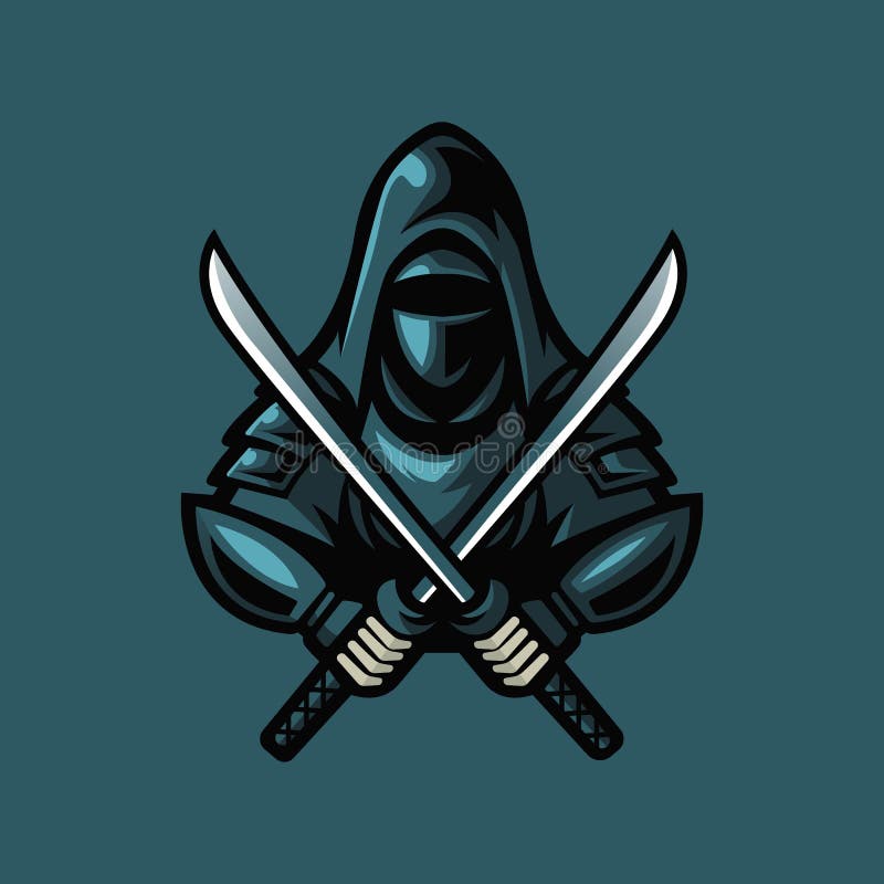 Ninja gaming logo stock vector. Illustration of character - 202895933