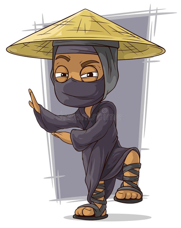 Desenhos animados karatê menino e ninja personagens conjunto vetor imagem  vetorial de GB_Art© 163447220