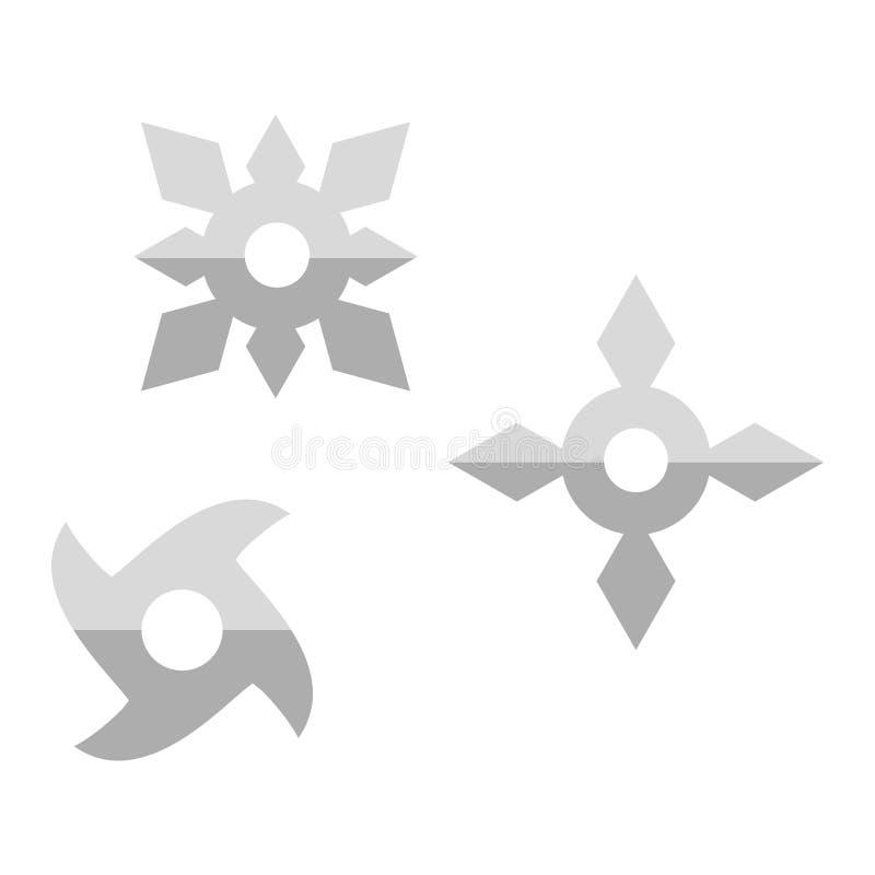 Ninja shuriken gwiazdowego broni ikony wektor royalty ilustracja Ninja shuriken gwiazdowego broni ikony wektor royalty ilustracja