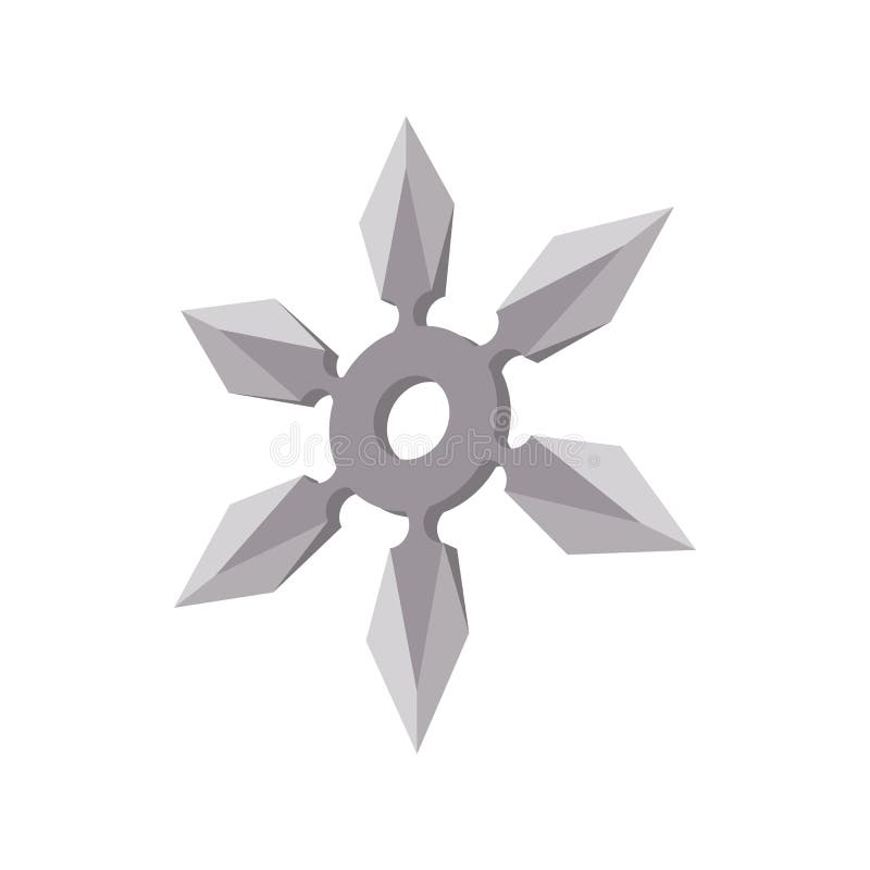 Ninja star cartoon icon stock vector. Illustration of iron - 79650620