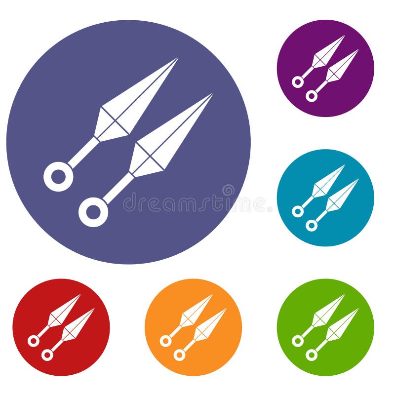 https://thumbs.dreamstime.com/b/ninja-weapon-kunai-icons-set-throwing-knives-flat-circle-red-blue-green-color-web-96433365.jpg