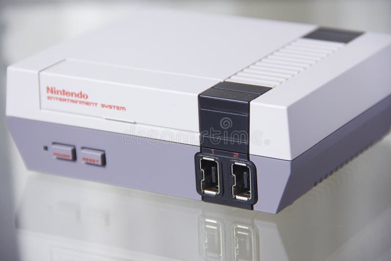 Nintendo NES Classic Edition with Reflection Editorial Photo - Image of