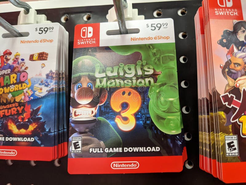 Nintendo Switch Jogos Digitais Luigis Mansion 3 Cartões De Download De Jogos  Completos Para Venda Foto Editorial - Imagem de ilustrativo, editorial:  265206631