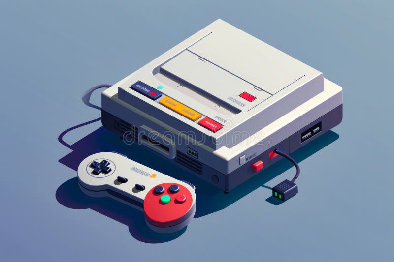 Nintendo wii game console with controller and game pad. Generative AI royalty free illustration