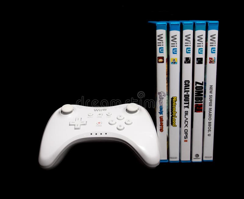 Nintendo Wii U Pro Controller And Games Editorial Stock Photo Image Of Equipment Button