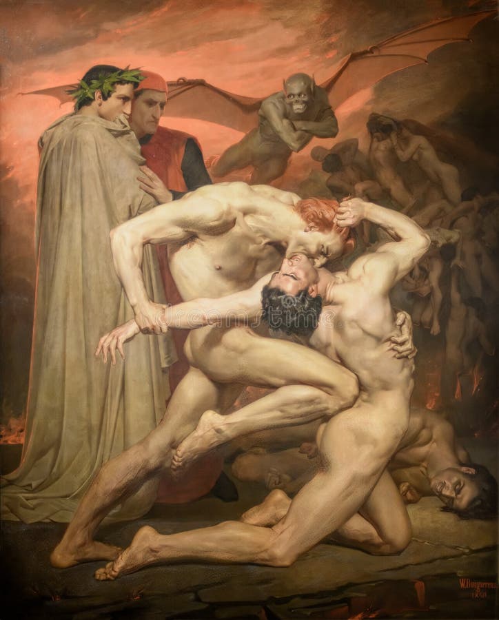 Dante E Nbsp Virgil No Inferno 1880 Pintura De Gustave Courtois