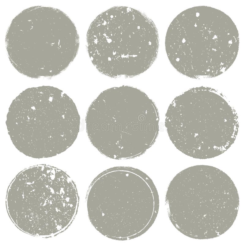 Circle grunge scratched lable background. Distressed post Stamp texture set. Aged bold thin round cover template. Used circular icon, badge, button backdrop. Elements aging your design. EPS10 vector. Circle grunge scratched lable background. Distressed post Stamp texture set. Aged bold thin round cover template. Used circular icon, badge, button backdrop. Elements aging your design. EPS10 vector.