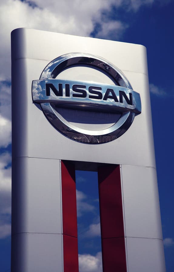 Nissan car dealership sign royalty free stock images