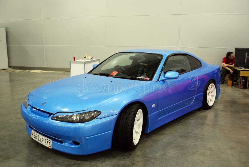 Nissan Silvia S15 in `Crocus Expo`, 2012 royalty free stock image Nissan Silvia S15 in `Crocus Expo`, 2012 royalty free stock image