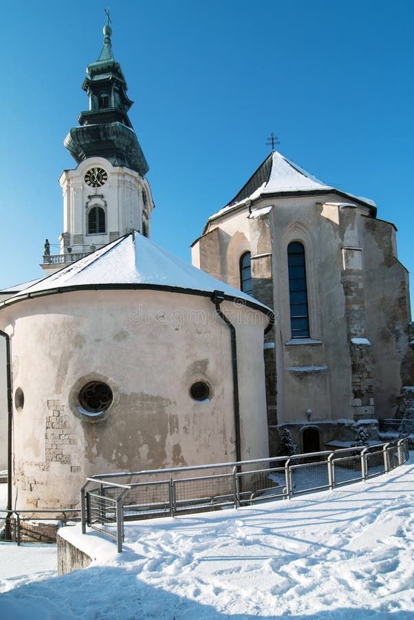 Nitra castle in winter