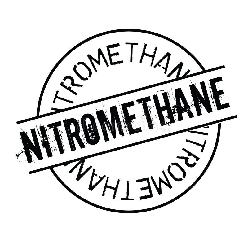 Nitromethaanzegel op wit stock illustratie