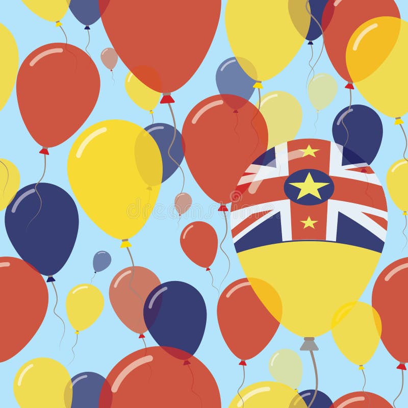 Niue święta państwowego Płaski Bezszwowy wzór ilustracja wektor Niue święta państwowego Płaski Bezszwowy wzór ilustracja wektor