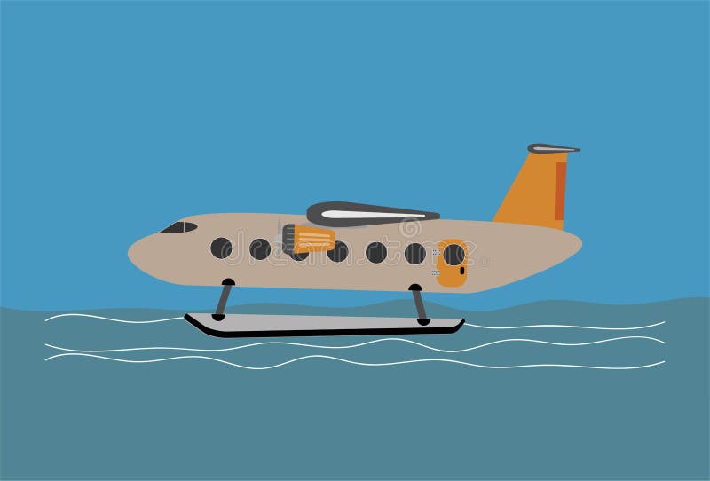 Nivå för tappningpassagerareflöte i havsbakgrund royaltyfri illustrationer Nivå för tappningpassagerareflöte i havsbakgrund royaltyfri illustrationer