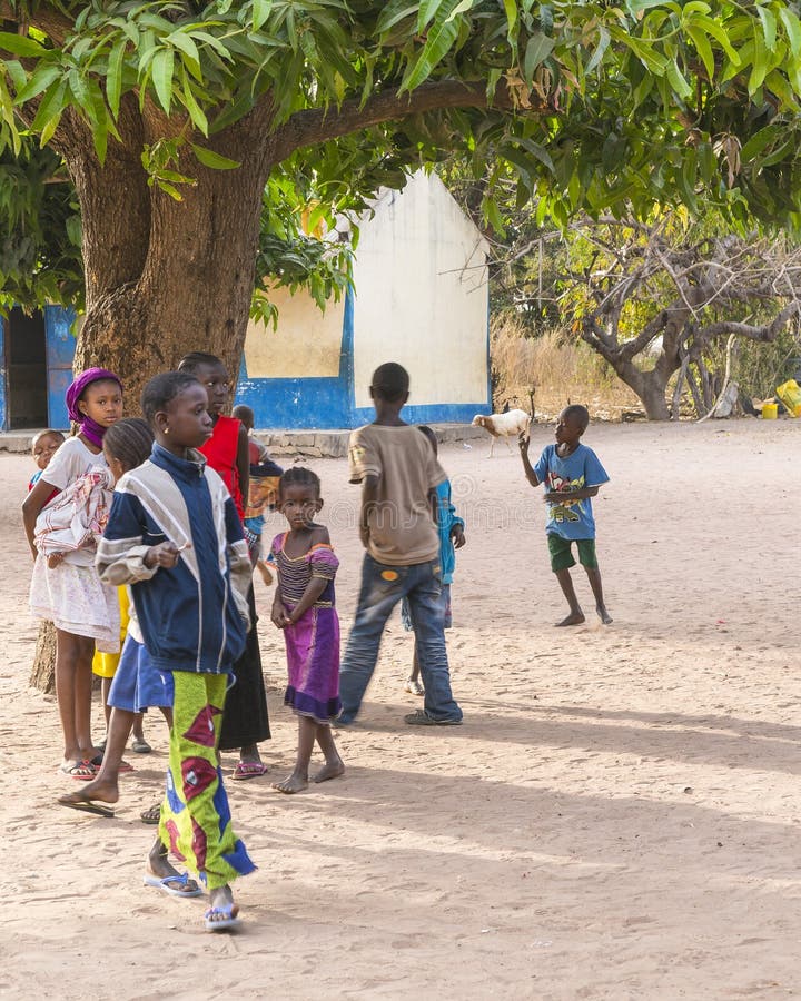 Pueblo gambiano imagen de archivo editorial. Imagen de primitivo - 37790039