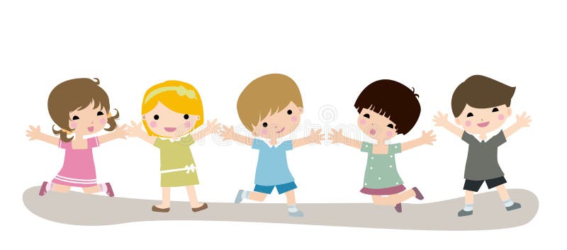 Niños felices stock de ilustración