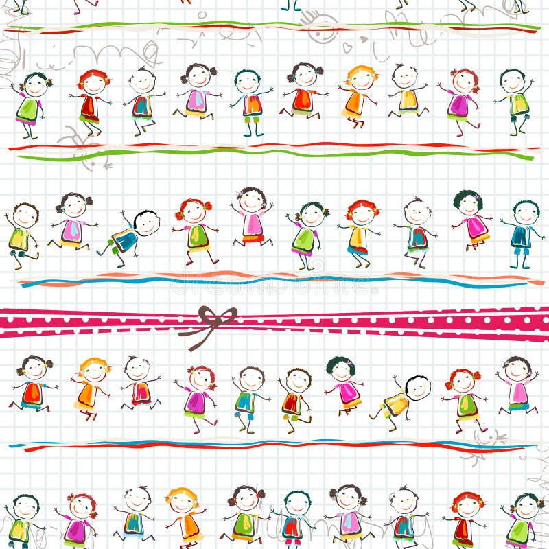 Niños felices ilustración del vector Niños felices ilustración del vector
