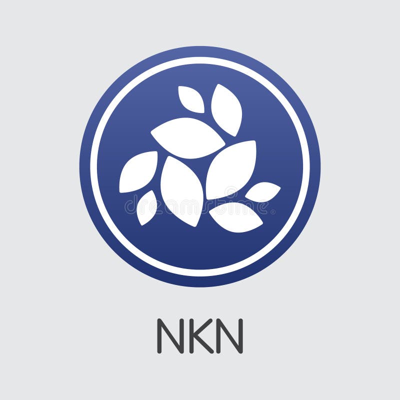 Nkn Cryptocurrency Coin. Vector Symbol of NKN. Stock Vector