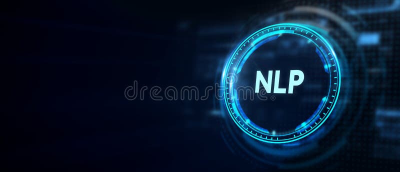 NLP Natural language processing AI Artificial intelligence. 3d illustration royalty free illustration
