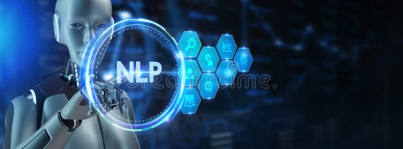NLP Natural language processing AI Artificial intelligence. 3d render vector illustration
