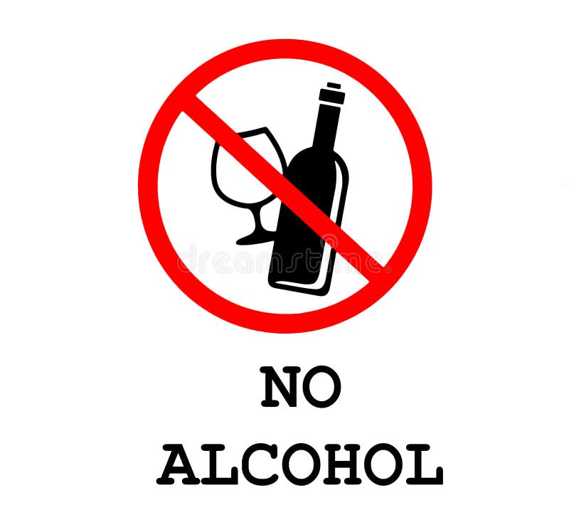 No Alcohol Drinking In This Area Prohibition Sign Stock Illustration